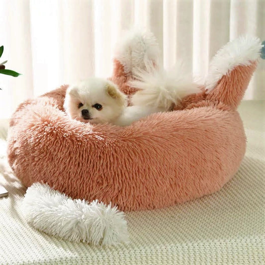 Plush Pet Bed w/ Ears and Tail
